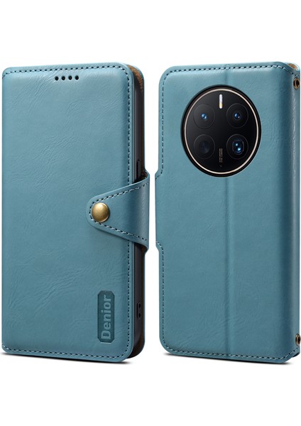 Huawei Mate 50 Pro 4g Cüzdan Kılıf Sığır Derisi Doku Deri + Tpu Telefon Kapağı (Yurt Dışından)