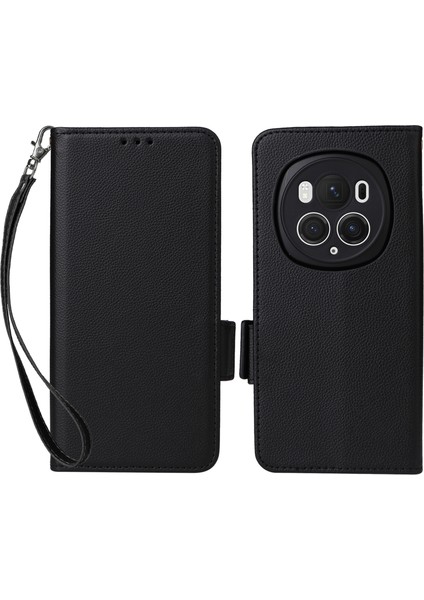 Honor Magic6 Pro 5g Pu Deri Cüzdan Manyetik Toka Damla Korumalı Kapak (Yurt Dışından)