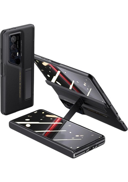 Honor Magic V2 Rsr Deri Kaplamalı Pc Telefon Kılıfı, Manyetik Kickstand (Yurt Dışından)