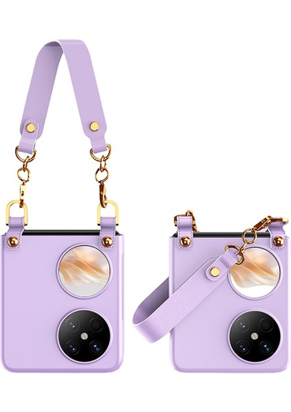 Huawei Pocket 2 Katlanır Telefon Askılı Sert Pc Kapağı (Yurt Dışından)