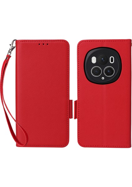 Honor Magic6 Pro 5g Pu Deri Cüzdan Manyetik Toka Damla Korumalı Kapak (Yurt Dışından)
