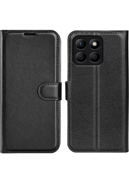 Honor X8B 4g Deri Cüzdan Kılıf Litchi Doku Koruyucu Telefon Kapağı (Yurt Dışından)