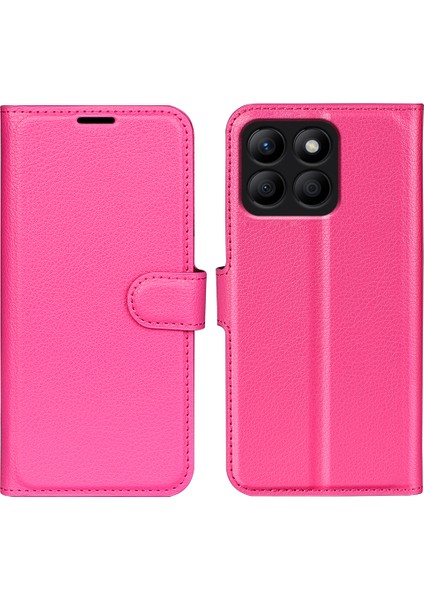 Honor X8B 4g Deri Cüzdan Kılıf Litchi Doku Koruyucu Telefon Kapağı (Yurt Dışından)