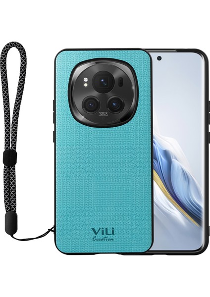 Honor Magic6 Pro 5g Pu Deri Kaplamalı Pc+Tpu Kapaklı Askı (Yurt Dışından)