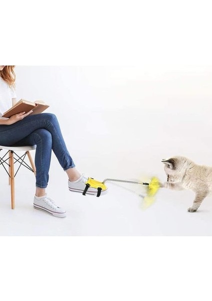 Tüylü ve Yaylı Kedi Ayak Oltası