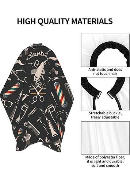 Siyah Kuaförlük Önlük Su Geçirmez Kuaför Elbisesi Berber Moda Desen Saç Kesimi Kumaş Yeni Saç Şekillendirme Pelerinler (Yurt Dışından) fiyatları
