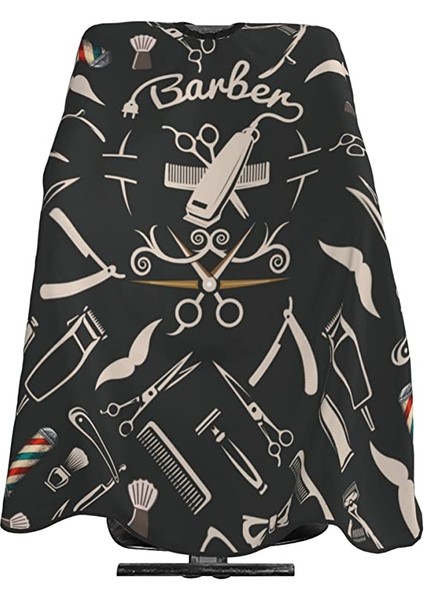 Siyah Kuaförlük Önlük Su Geçirmez Kuaför Elbisesi Berber Moda Desen Saç Kesimi Kumaş Yeni Saç Şekillendirme Pelerinler (Yurt Dışından) modelleri