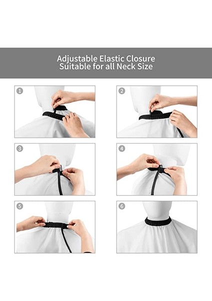 Siyah Kuaförlük Önlük Su Geçirmez Kuaför Elbisesi Berber Moda Desen Saç Kesimi Kumaş Yeni Saç Şekillendirme Pelerinler (Yurt Dışından) fırsatları