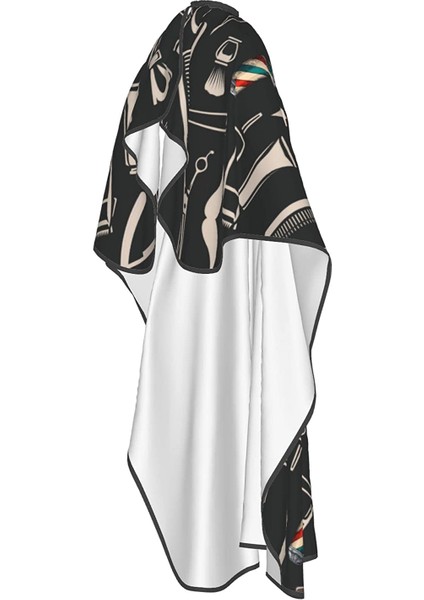 Siyah Kuaförlük Önlük Su Geçirmez Kuaför Elbisesi Berber Moda Desen Saç Kesimi Kumaş Yeni Saç Şekillendirme Pelerinler (Yurt Dışından) indirimleri