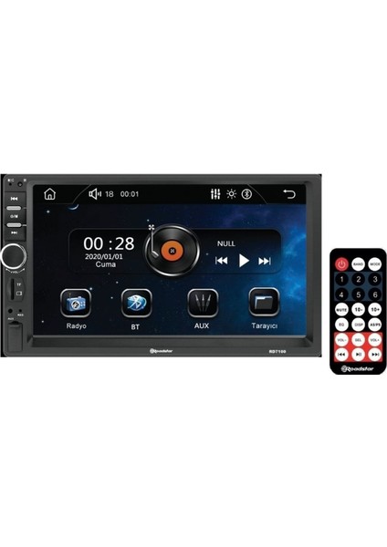 RD7100 7 Bluetooth Lu Double Din Teyp
