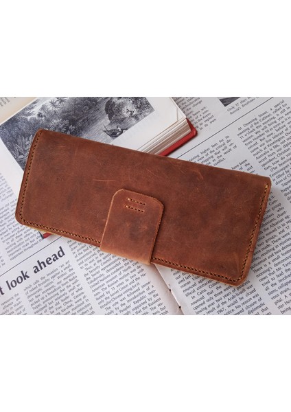 Kesimden Dikime Tamamen El Emeği Gerçek Deri Cüzdan 12 Kart 2 Banknot Alanı (19.4cm*8,5cm) 01K6 fiyatları