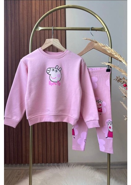 Atelier Linny Kız Çocuk Peppa Pig Baskılı Alt Üst Takım