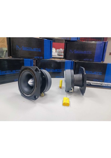 Macoustic 10 cm Kare Tweeter Profosyonel Mtw 4x 150 Watt 75 Rms
