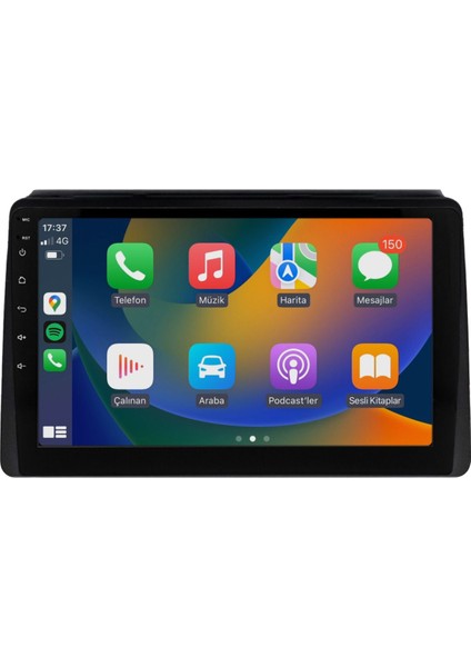 Dacia Yeni Duster Android 4GB/64GB Multimedya 2018 2021 10. Inc Hd IPS Ekran Park Kamerası Hediyeli