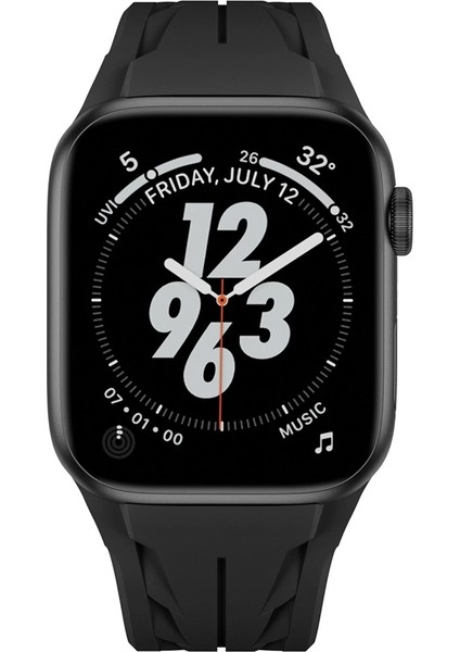 Apple Watch Ultra 2 49MM KRD-127 Metal Tokalı Uzunluk Ayarlı Silikon Kordon indirimleri