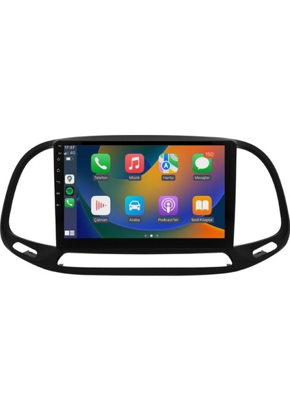 Fiat Doblo 2015+2022 Android 4GB/64GB Multimedya Carplay 9 Inc Hd IPS Ekran + Park Kamerası Hediyel