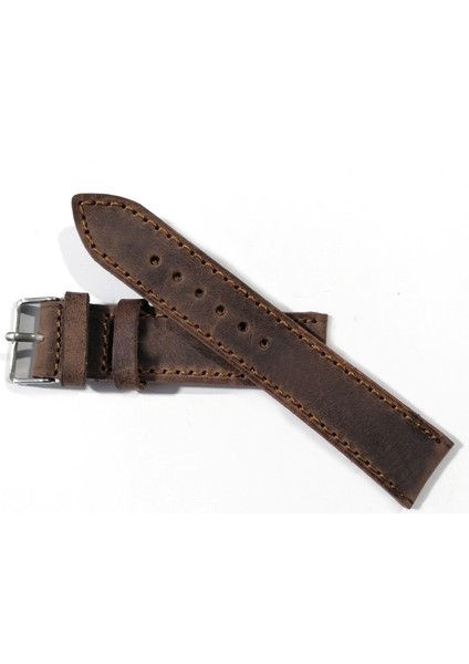 Greyzi Deri Her Saate &fosil Uygun Saat Kordonu 22 mm Kahve