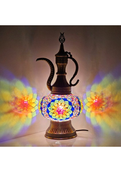 Mozaik Masaüstü Lamba, Dekoratif Ibrik Gece Lambası