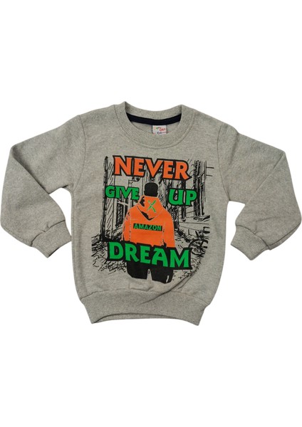 Never Baskılı Sweat
