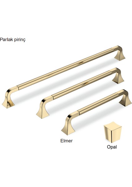 Elmer Kulp Pirinç Parlak Renkli 256MM 2'li Avantaj Paket