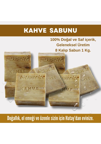 Saf ve Doğal Içeriklerle Kahve Sabunu 950 gr (8 Kalıp)