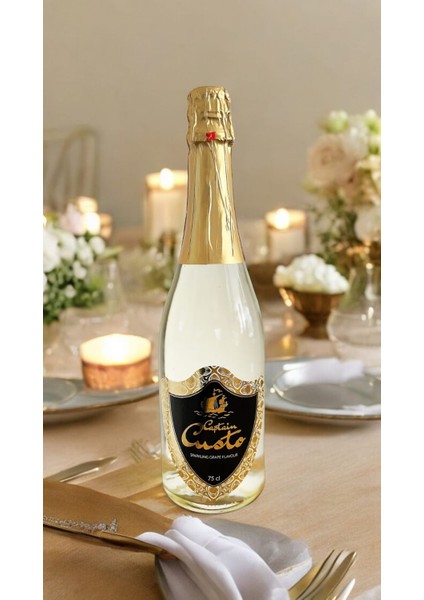 Captain Custo Alkolsüz Şampanya Sade Üzüm Aromalı 75 cl