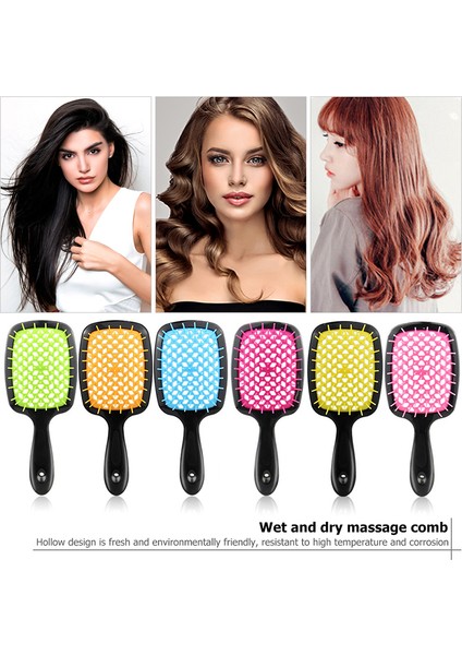 Beyaz - Beyaz El Içi Boş Örgü Saç Tarak Masaj Geniş Dişler Hava Yastığı Combfor Erkekler ve Kadınlar Salon Masaj Kaık Modelleme Saç Bakımı Şekillendirici Aracı (Yurt Dışından)