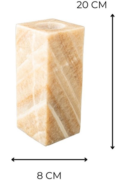 Doğal Mermer Dekoratif Oniks Vazo - 20x8 cm indirimleri