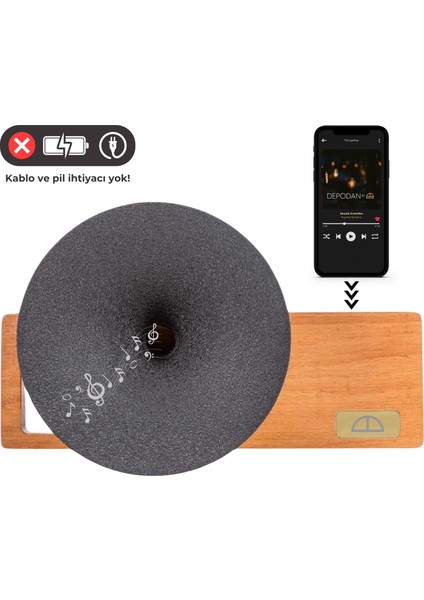 Muse Açık Ceviz Akustik Gramofon