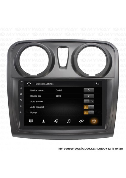 Dacia Lodgy Android 12 Multimedya Carplay 4gb RAM+64GB HDD 2012-2017 Navigasyon Ekran modelleri
