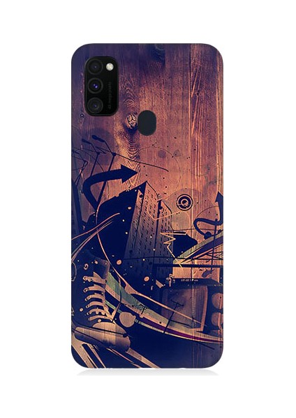 Samsung Galaxy M30S Uyumlu Karanlık Tiyatro Desenli Silikon Kılıf