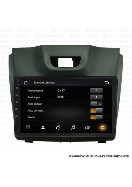 Isuzu D-Max Android 12 Multimedya Carplay 4gb RAM+64GB HDD Navigasyon Ekran modelleri