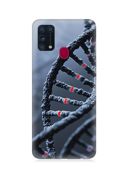 Samsung Galaxy M31 Uyumlu Dna Sarmalı Desenli Silikon Kılıf