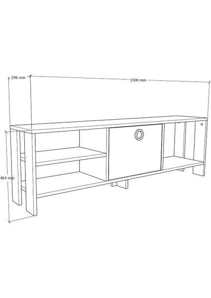 Albero Home Albero Novel Tv Ünitesi 150  cm  Antrasit-Safir