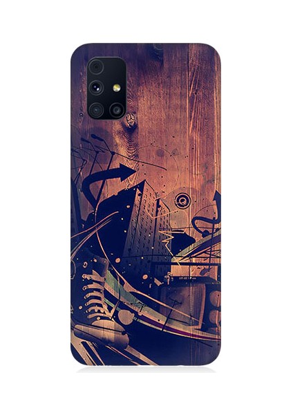 Samsung Galaxy M31S Uyumlu Karanlık Tiyatro Desenli Silikon Kılıf
