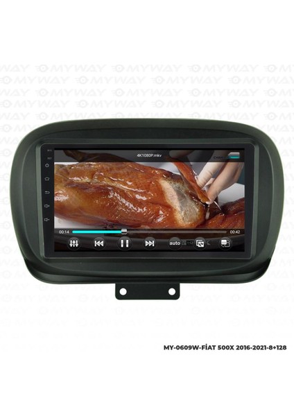 Fiat 500X Android 12 Multimedya Carplay 4gb RAM+64GB HDD Navigasyon Ekran