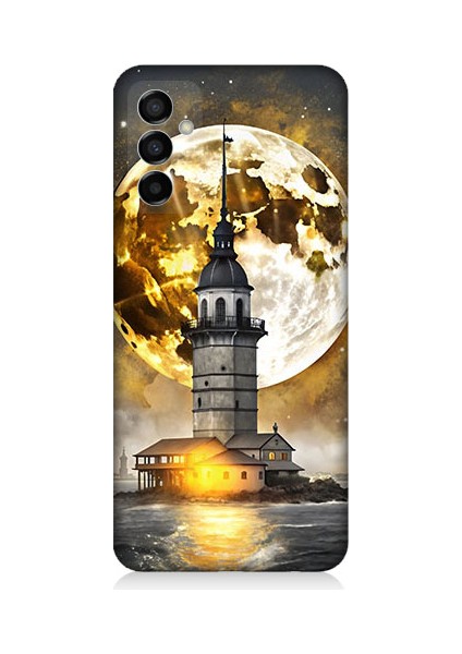 Samsung Galaxy M23 Uyumlu Kız Kulesi Desenli Silikon Kılıf