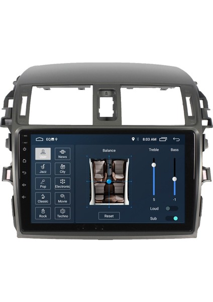 Toyota Corolla Android Carplay Navigasyon Multimedya Ekran Teyp 2gb Ram + 16GB HDD