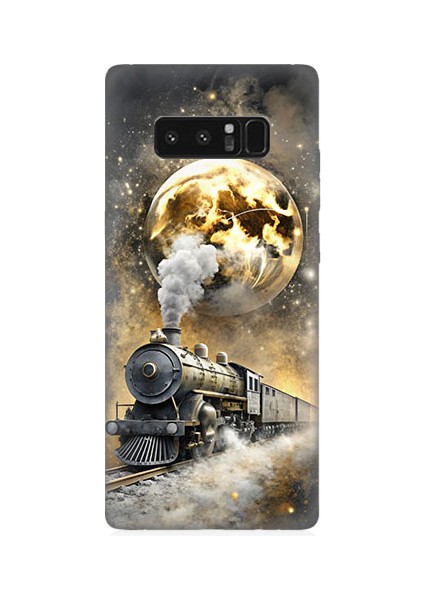 Samsung Galaxy Note 8 Uyumlu Buharlı Tren Desenli Silikon Kılıf