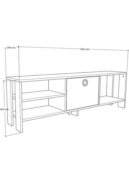 Albero Novel Tv Ünitesi 150 cm Safirmeşe-Beyaz