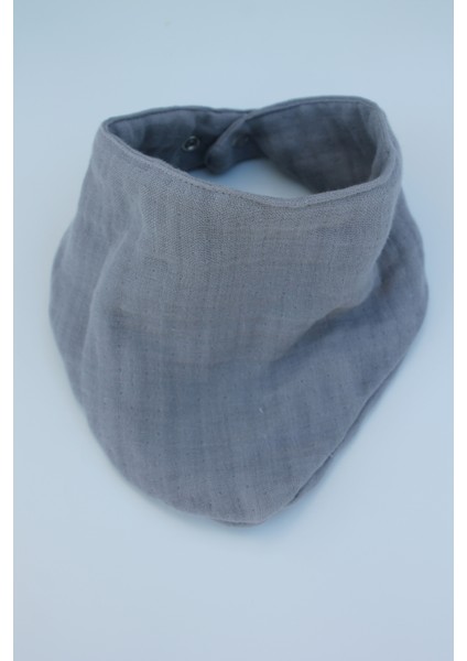 Pamuklu 8 Kat Muslin Kumaş Çift Çıtçıtlı Bebek Mama Önlüğü/ağız Mendili