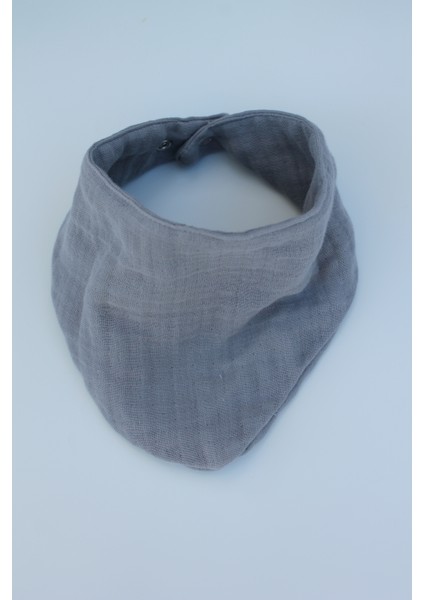 Pamuklu 8 Kat Muslin Kumaş Çift Çıtçıtlı Bebek Mama Önlüğü/ağız Mendili