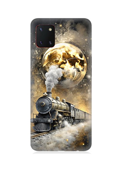 Samsung Galaxy Note 10 Lite Uyumlu Buharlı Tren Desenli Silikon Kılıf