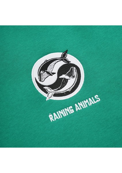 Raining Animals Balina Nakışlı Sweatshirt Özel Tasarım Echo Unisex Şardonlu modelleri