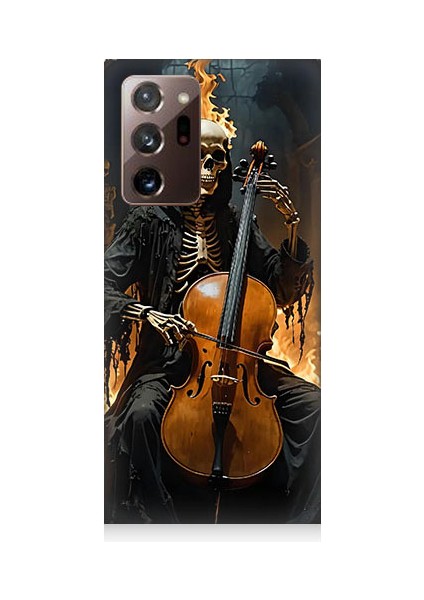 Samsung Galaxy Note 20 Ultra Uyumlu Iskelet Çello Desenli Silikon Kılıf