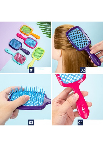B Karışık Saç Tarak Dolaşık Açıcı Saç Fırçası Masaj Tarak Oymak Islak Kıvırcık Saç Fırçaları Berber Tarak Salon Saç Şekillendirici Araçları (Yurt Dışından) fırsatları