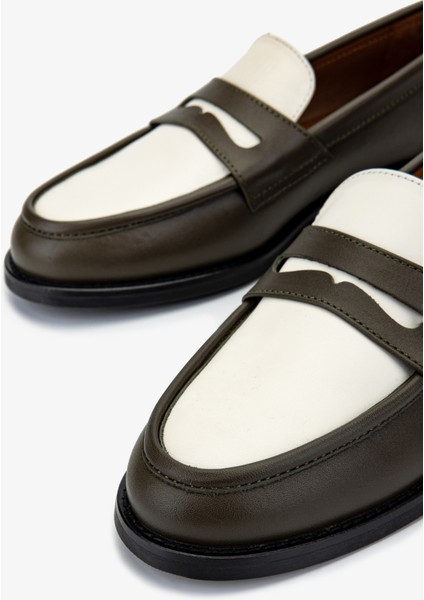 Kadın Bej Loafer Ayakkabı 1058 01 Bn Ayk SK24-25 Hakı/bej modelleri