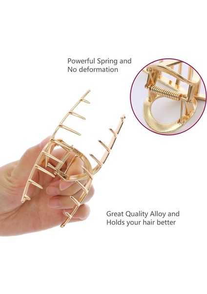 Büyük Metal Saç Klipleri Paketi Kadınlar Için 4 Inç Mükemmel Kelepçe Saç Klipleri ve Ince Saç Modelleri Güçlü Tutuşlu Saçlar Moda Saç Aksesuarları (Yurt Dışından) modelleri