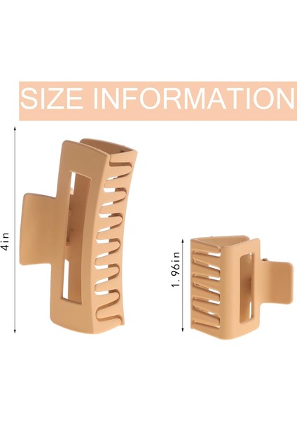 12'li Paket Kare Pençe Klipler Büyük ve Küçük Unisex Dikdörtgen Saç Kaymaz Mat Büyük Saç Klipleri Kadınlar Için Güçlü Şekillendirici Çene Klipleri Kalın ve Ince (Yurt Dışından) modelleri