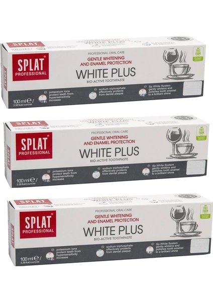 Professional White Plus 100 ml - Mine Koruması Ve Beyazlatma Diş Macunu x 3 Adet